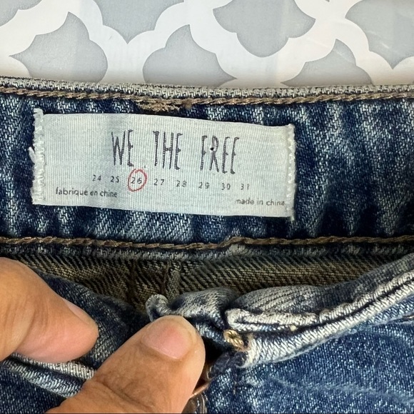 EUC Free People Zip It Up Denim Mini Skirt In Blue - Picture 10 of 11